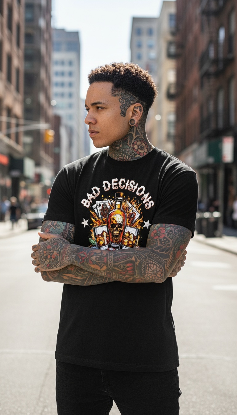 Skull and Cards Graphic Tee