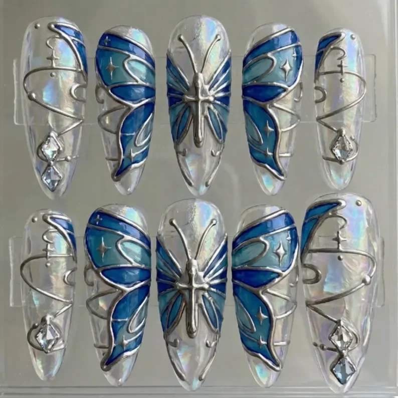 press on nails, custom press on nails, fake nails, Nails Art, stained glass nails, gold press on nails, 3d press on nails, luxury press on nails, handmade press on nails