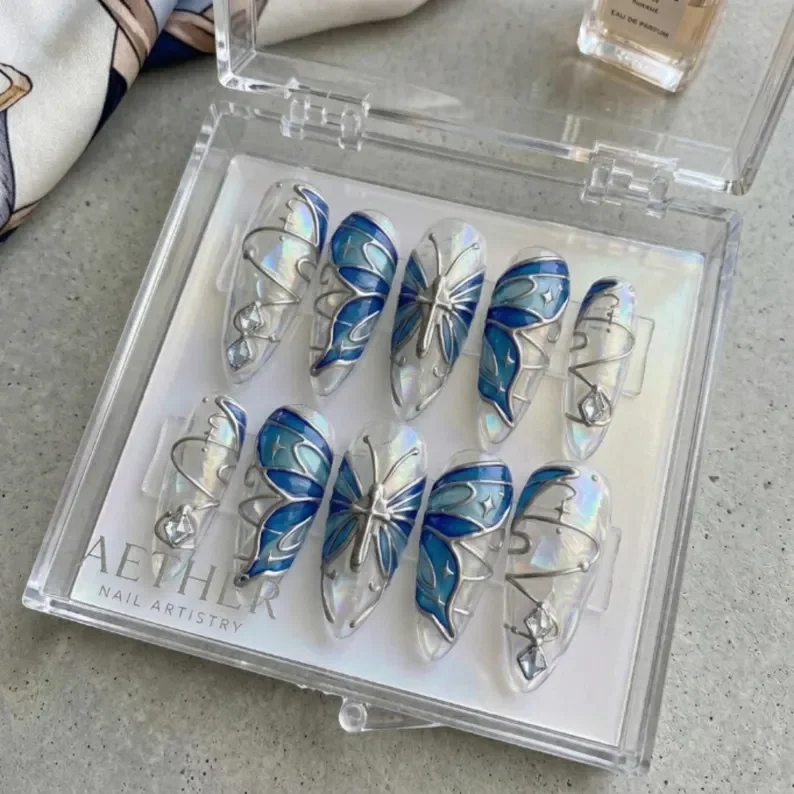 press on nails, custom press on nails, fake nails, Nails Art, stained glass nails, gold press on nails, 3d press on nails, luxury press on nails, handmade press on nails