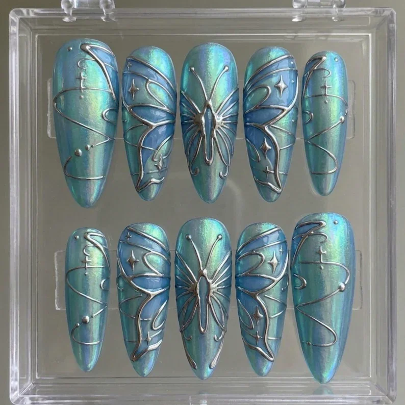 press on nails, custom press on nails, fake nails, Nails Art, stained glass nails, gold press on nails, 3d press on nails, luxury press on nails, handmade press on nails