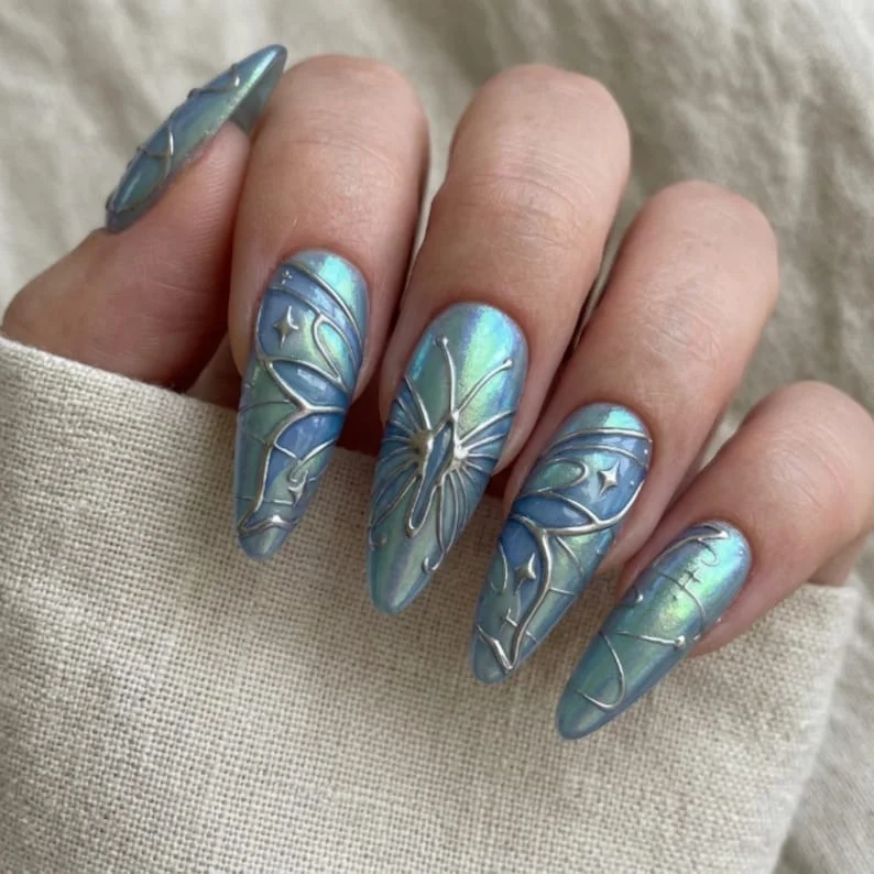 press on nails, custom press on nails, fake nails, Nails Art, stained glass nails, gold press on nails, 3d press on nails, luxury press on nails, handmade press on nails