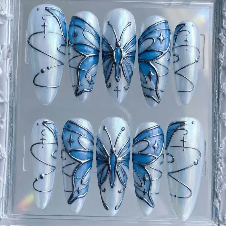 press on nails, custom press on nails, fake nails, Nails Art, stained glass nails, gold press on nails, 3d press on nails, luxury press on nails, handmade press on nails