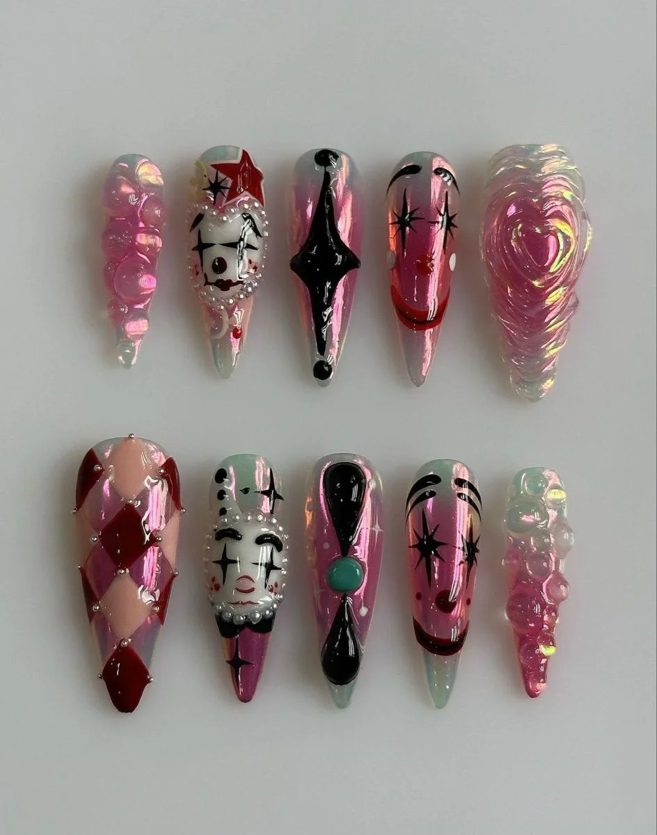 press on nails, custom press on nails, fake nails, Nails Art, stained glass nails, gold press on nails, 3d press on nails, luxury press on nails, handmade press on nails