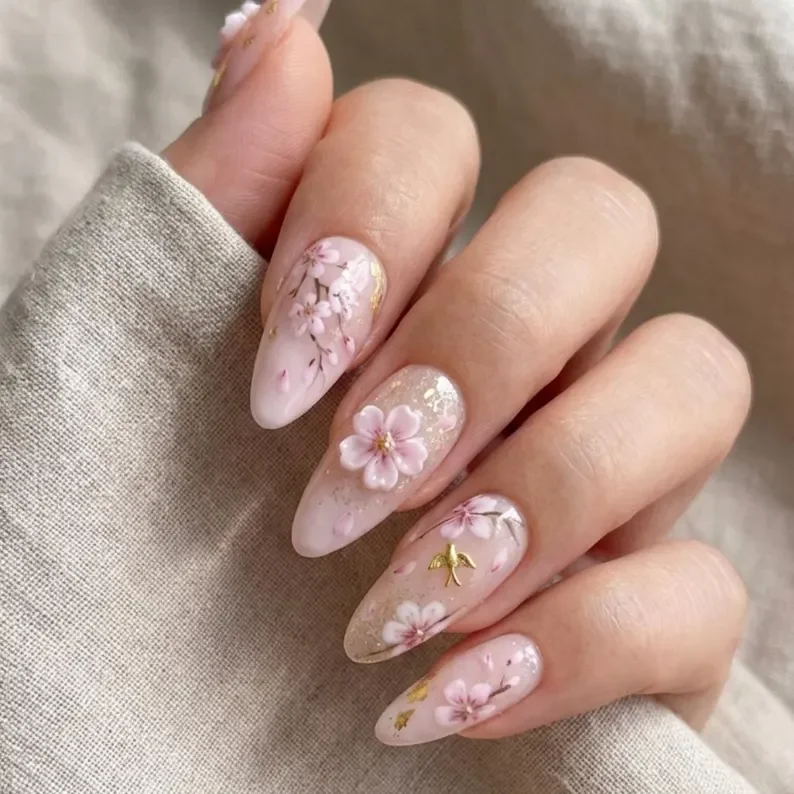 Japanese nail art, Press on nails, press on nails, custom press on nails, fake nails, Nails Art, stained glass nails, gold press on nails, 3d press on nails, luxury press on nails, handmade press on nails