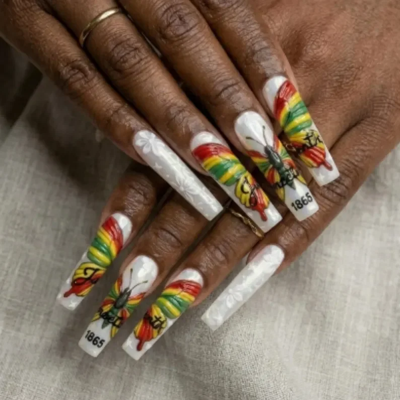 press on nails, Pan-African art, custom press on nails, fake nails, Nails Art, stained glass nails, gold press on nails, 3d press on nails, luxury press on nails, handmade press on nails