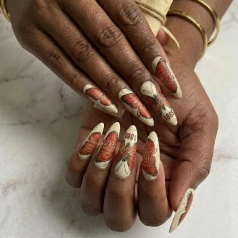 press on nails, custom press on nails, fake nails, Nails Art, stained glass nails, gold press on nails, 3d press on nails, luxury press on nails, handmade press on nails