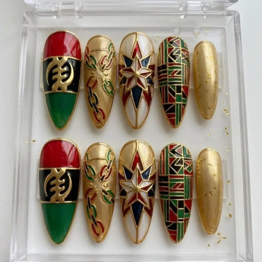 press on nails, custom press on nails, fake nails, Nails Art, stained glass nails, gold press on nails, 3d press on nails, luxury press on nails, handmade press on nails