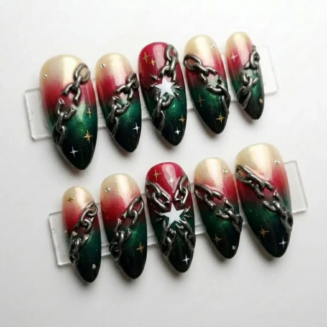 press on nails, custom press on nails, fake nails, Nails Art, stained glass nails, gold press on nails, 3d press on nails, luxury press on nails, handmade press on nails