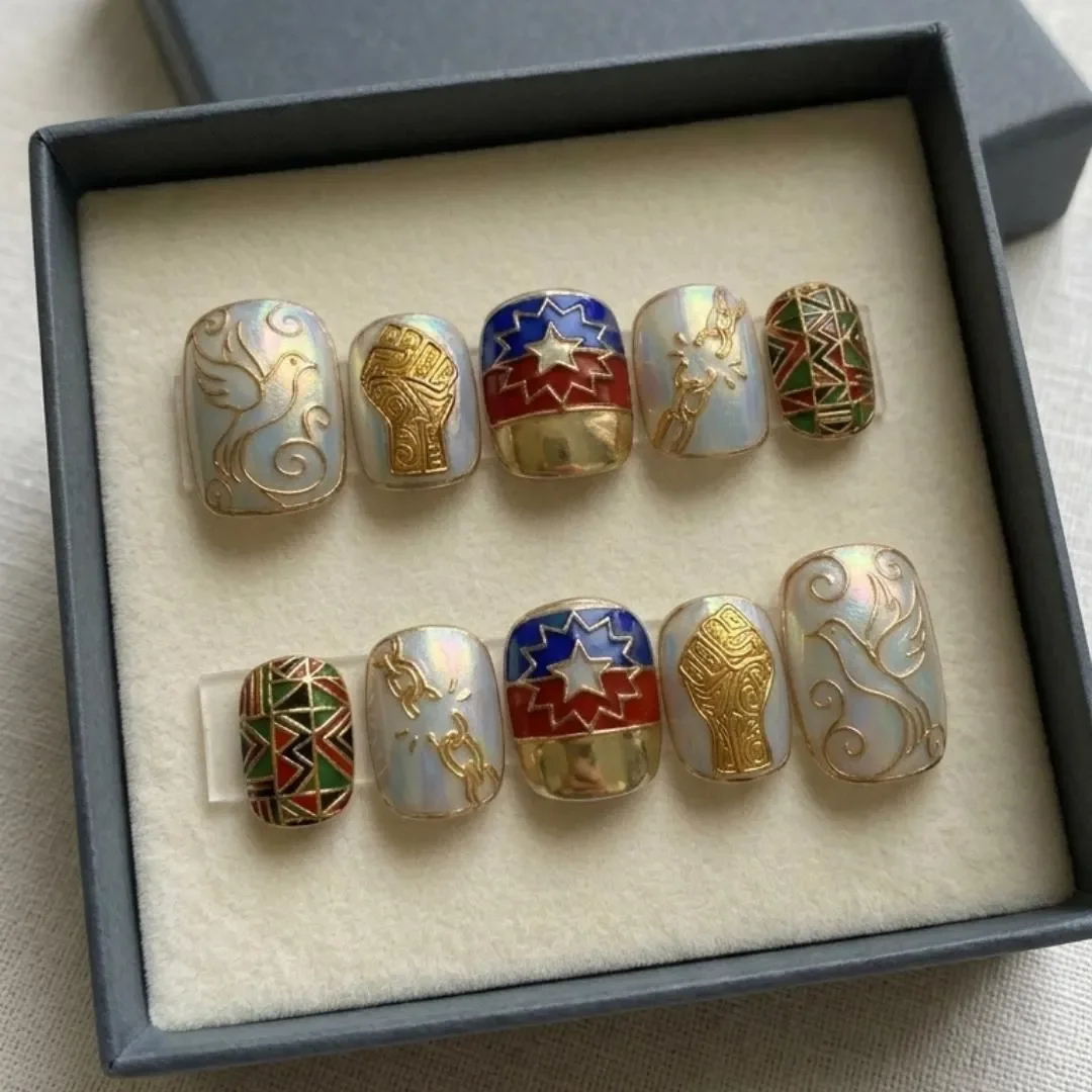 press on nails, custom press on nails, fake nails, Nails Art, stained glass nails, gold press on nails, 3d press on nails, luxury press on nails, handmade press on nails