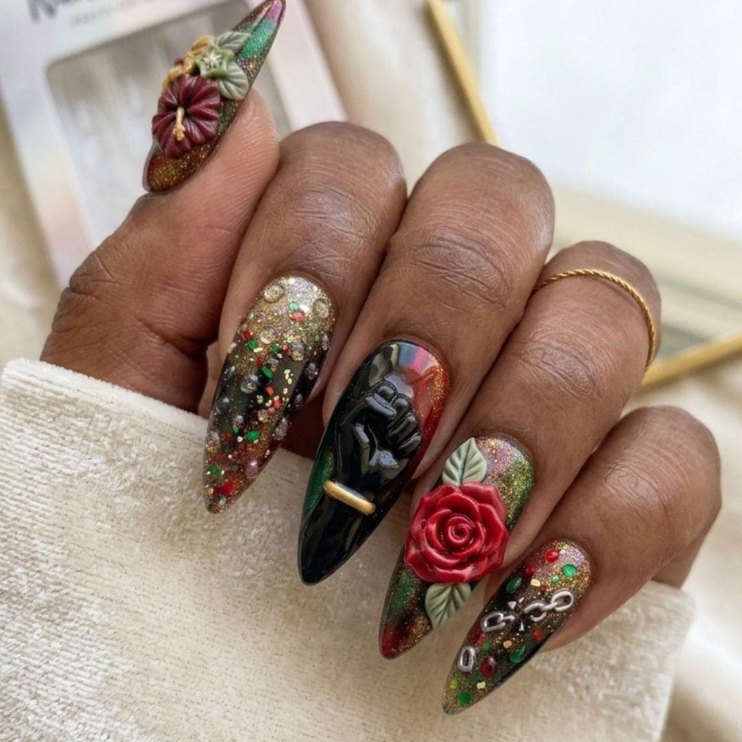 press on nails, custom press on nails, fake nails, Nails Art, stained glass nails, gold press on nails, 3d press on nails, luxury press on nails, handmade press on nails