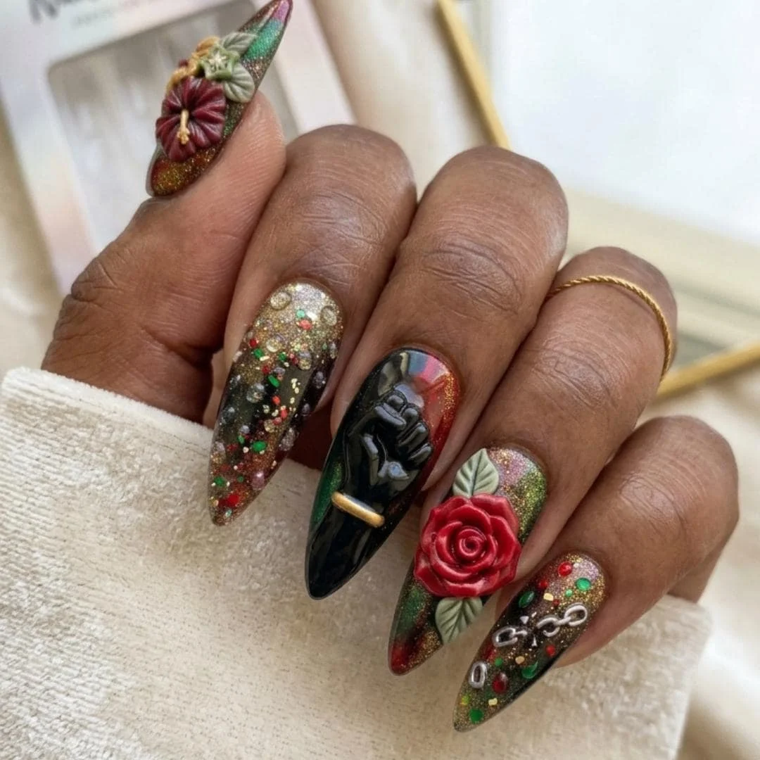 press on nails, custom press on nails, fake nails, Nails Art, stained glass nails, gold press on nails, 3d press on nails, luxury press on nails, handmade press on nails