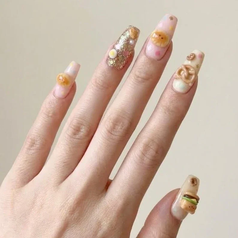 press on nails, 3D nail art, custom press on nails, fake nails, Nails Art, stained glass nails, gold press on nails, 3d press on nails, luxury press on nails, handmade press on nails