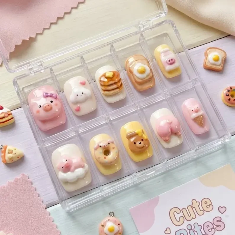 press on nails, custom press on nails, fake nails, Nails Art, stained glass nails, gold press on nails, 3d press on nails, luxury press on nails, handmade press on nails