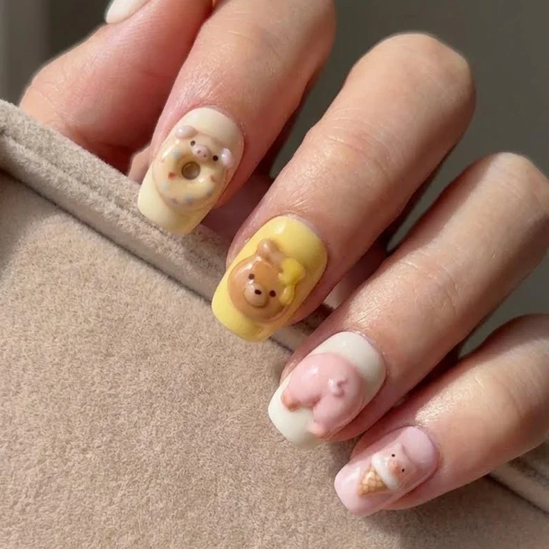 press on nails, custom press on nails, fake nails, Nails Art, stained glass nails, gold press on nails, 3d press on nails, luxury press on nails, handmade press on nails