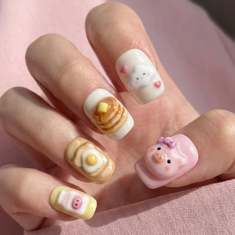 press on nails, custom press on nails, fake nails, Nails Art, stained glass nails, gold press on nails, 3d press on nails, luxury press on nails, handmade press on nails