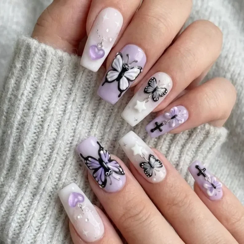press on nails, custom press on nails, fake nails, Nails Art, stained glass nails, gold press on nails, 3d press on nails, luxury press on nails, handmade press on nails