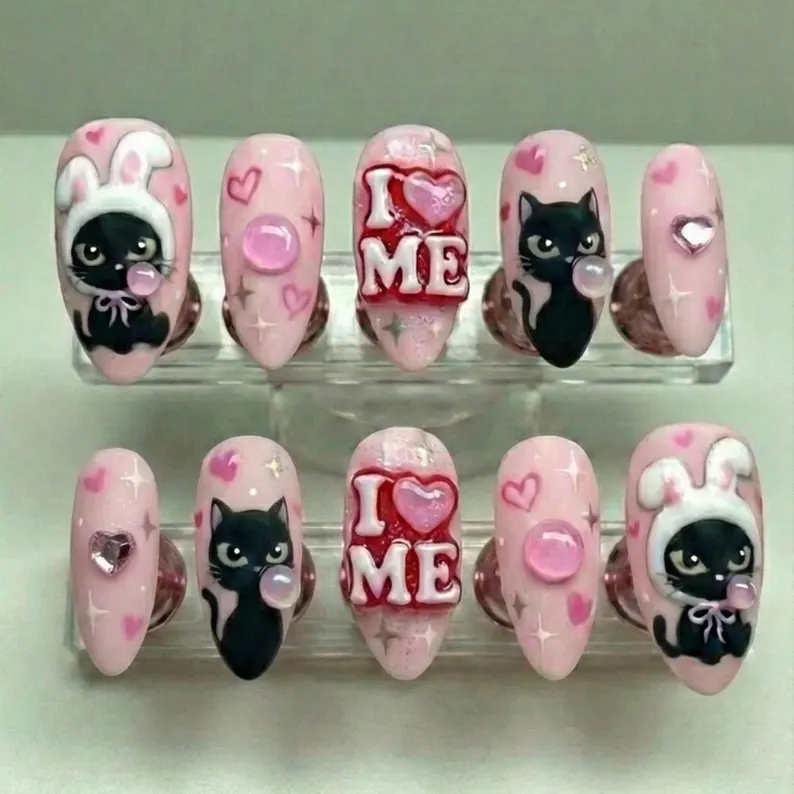 press on nails, custom press on nails, fake nails, Nails Art, stained glass nails, gold press on nails, 3d press on nails, luxury press on nails, handmade press on nails