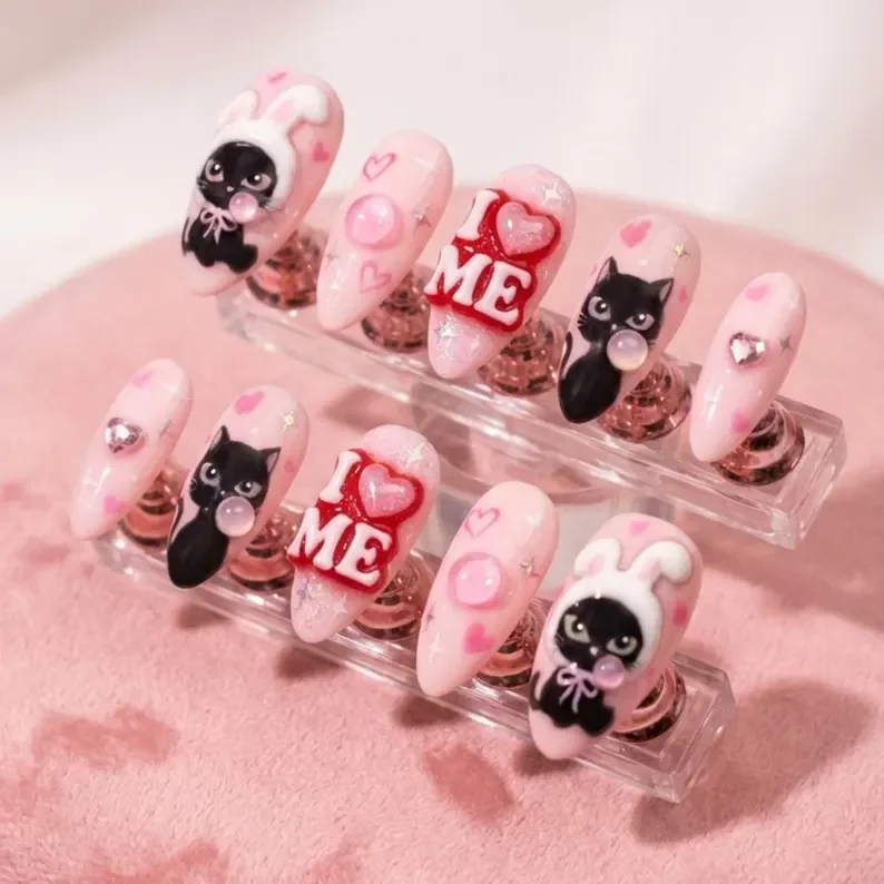 press on nails, custom press on nails, fake nails, Nails Art, stained glass nails, gold press on nails, 3d press on nails, luxury press on nails, handmade press on nails