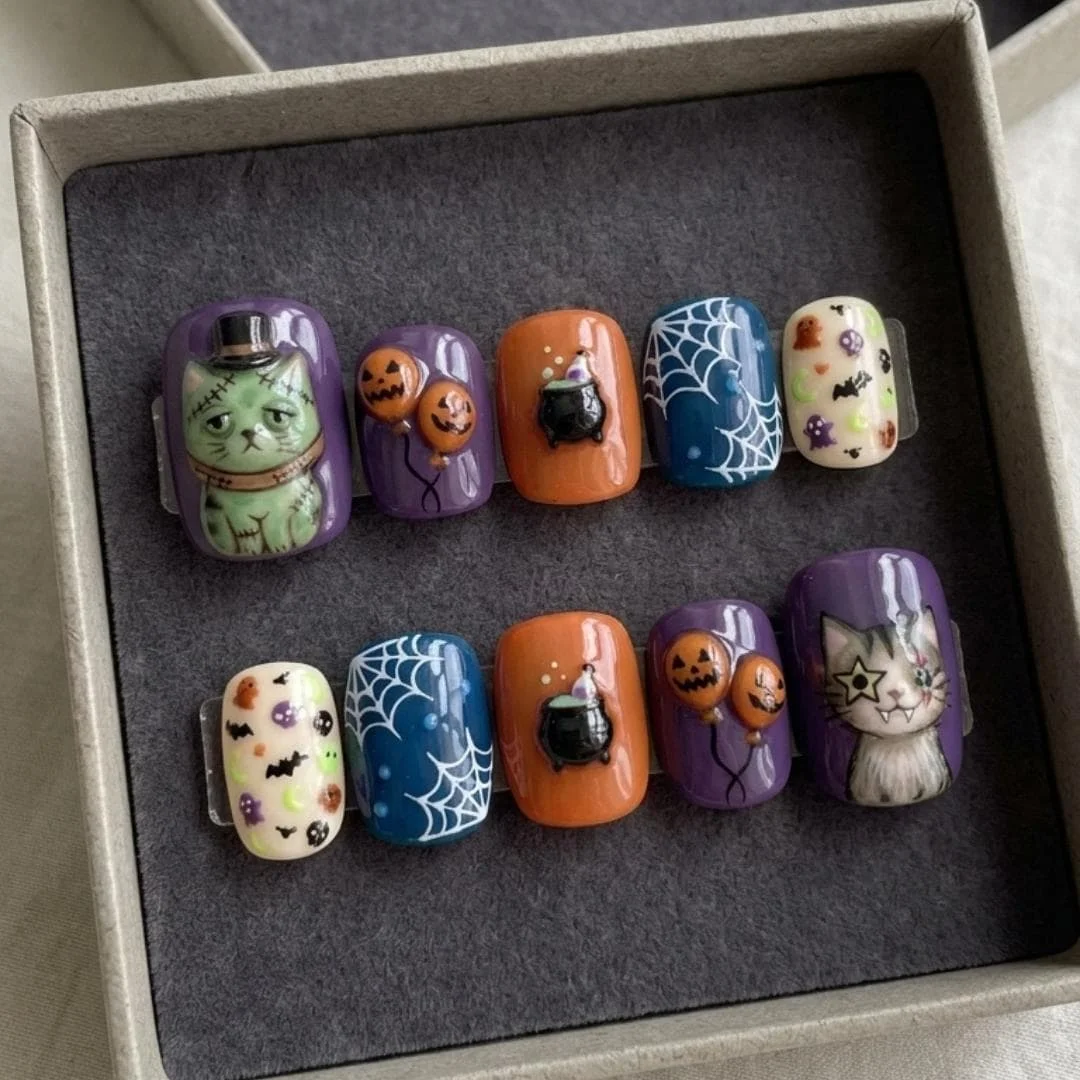 press on nails, custom press on nails, fake nails, Nails Art, stained glass nails, gold press on nails, 3d press on nails, luxury press on nails, handmade press on nails