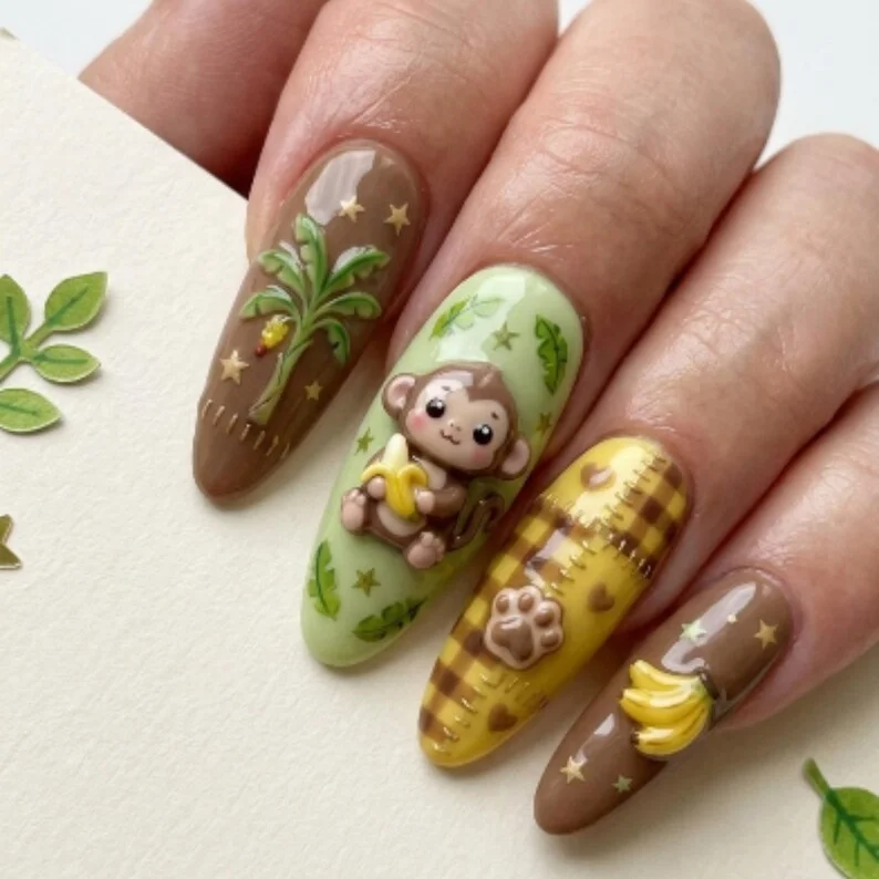 press on nails, custom press on nails, fake nails, Nails Art, stained glass nails, gold press on nails, 3d press on nails, luxury press on nails, handmade press on nails