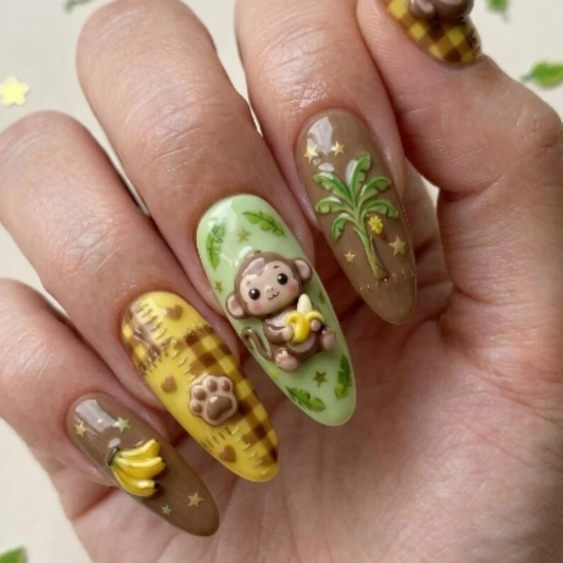 press on nails, custom press on nails, fake nails, Nails Art, stained glass nails, gold press on nails, 3d press on nails, luxury press on nails, handmade press on nails