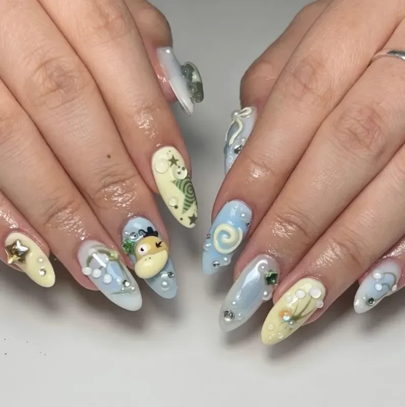press on nails, custom press on nails, fake nails, Nails Art, stained glass nails, gold press on nails, 3d press on nails, luxury press on nails, handmade press on nails