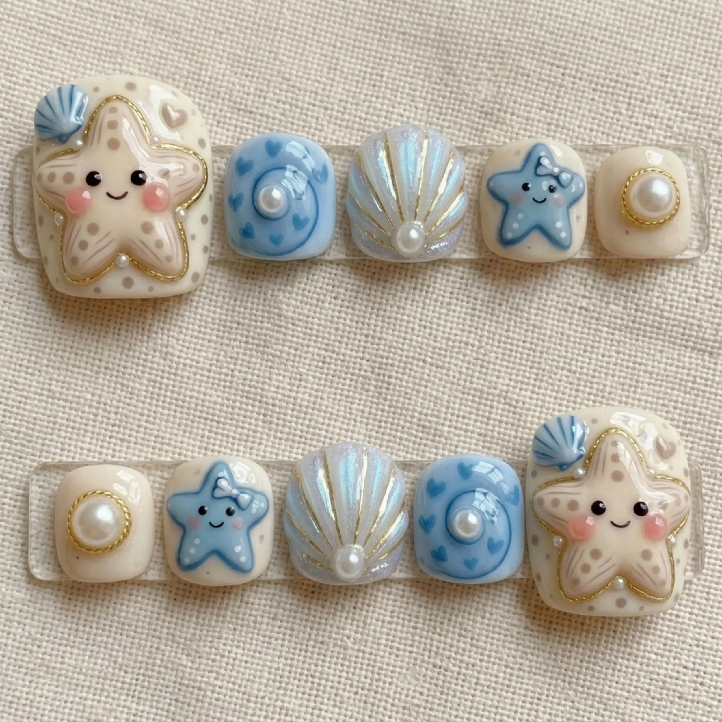 shell decor, hand-painted 3d, press on nails, custom press on nails, fake nails, Nails Art, stained glass nails, gold press on nails, 3d press on nails, luxury press on nails, handmade press on nails