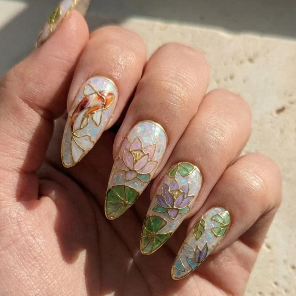 press on nails, custom press on nails, fake nails, Nails Art, stained glass nails, gold press on nails, 3d press on nails, luxury press on nails, handmade press on nails
