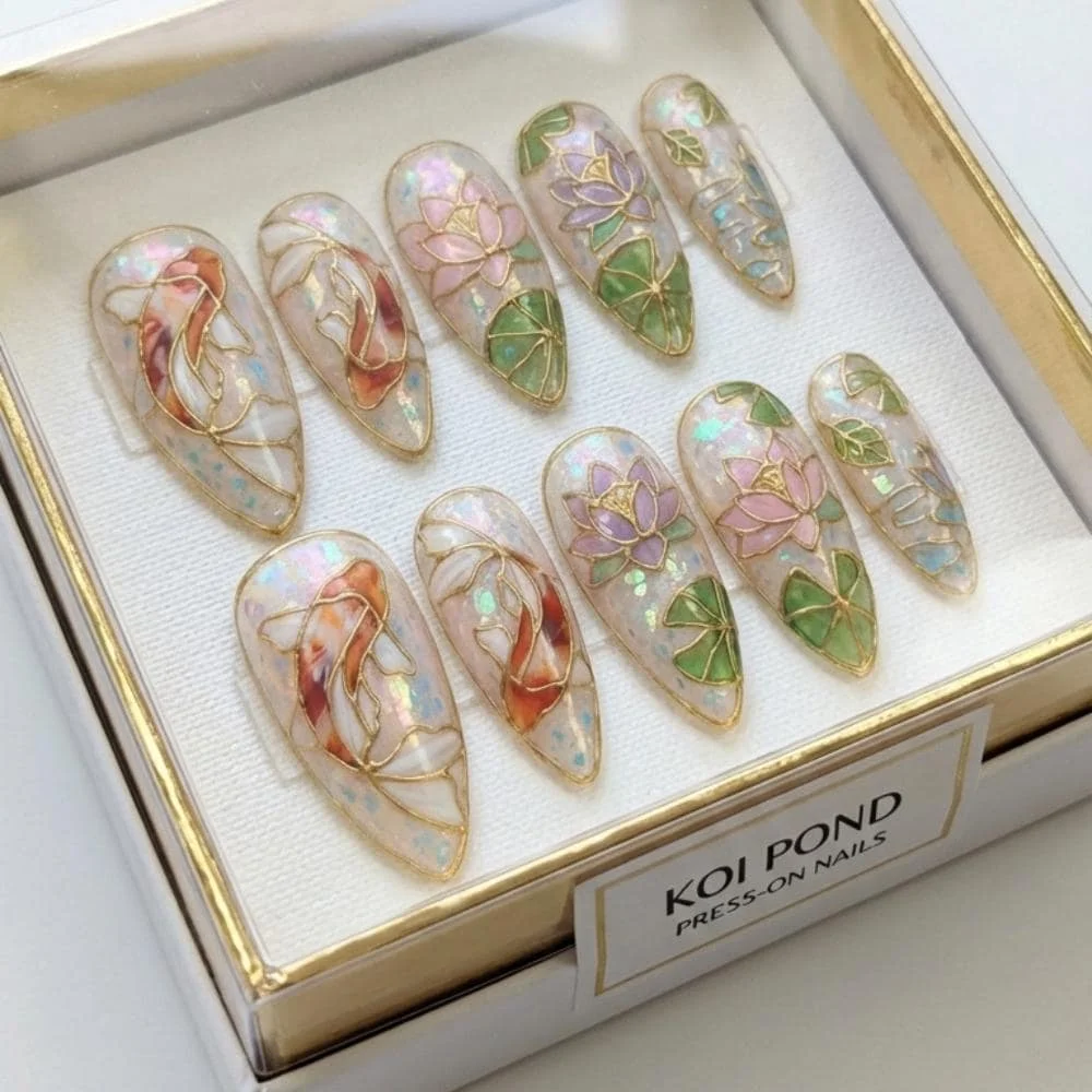 press on nails, custom press on nails, fake nails, Nails Art, stained glass nails, gold press on nails, 3d press on nails, luxury press on nails, handmade press on nails