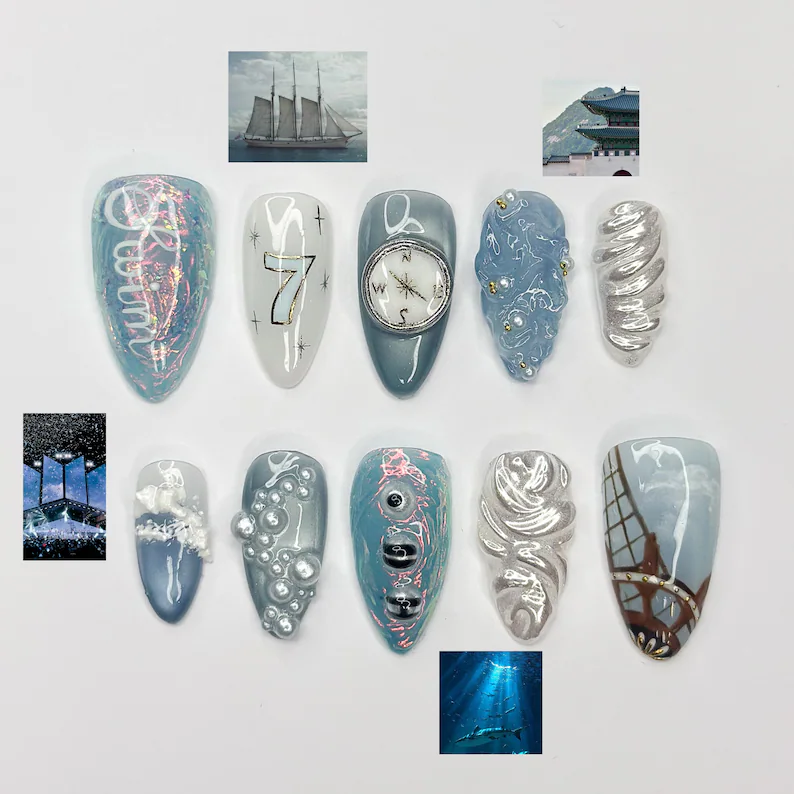 press on nails, custom press on nails, fake nails, Nails Art, stained glass nails, gold press on nails, 3d press on nails, luxury press on nails, handmade press on nails