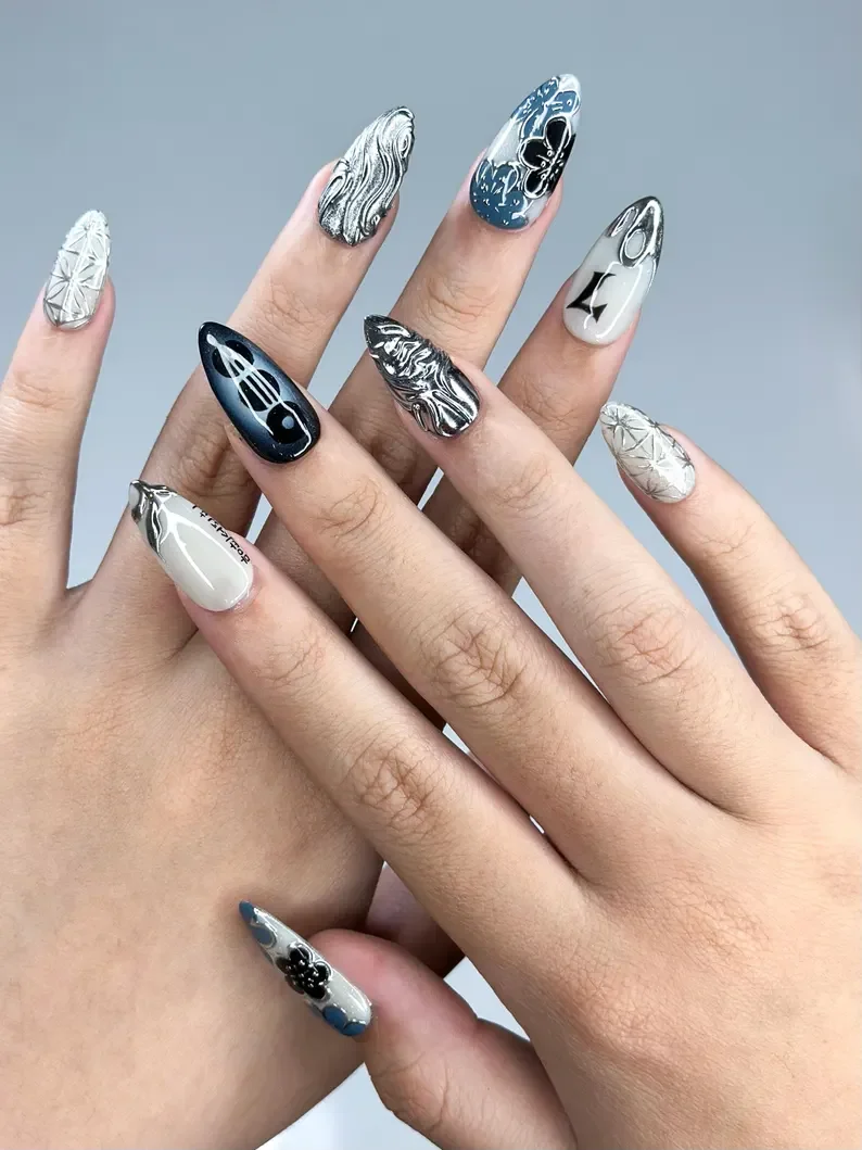 press on nails, custom press on nails, fake nails, Nails Art, stained glass nails, gold press on nails, 3d press on nails, luxury press on nails, handmade press on nails