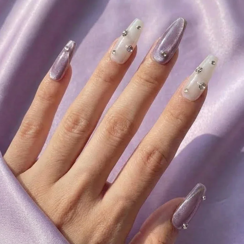 press on nails, velvet cat eye, custom press on nails, fake nails, Nails Art, stained glass nails, gold press on nails, 3d press on nails, luxury press on nails, handmade press on nails