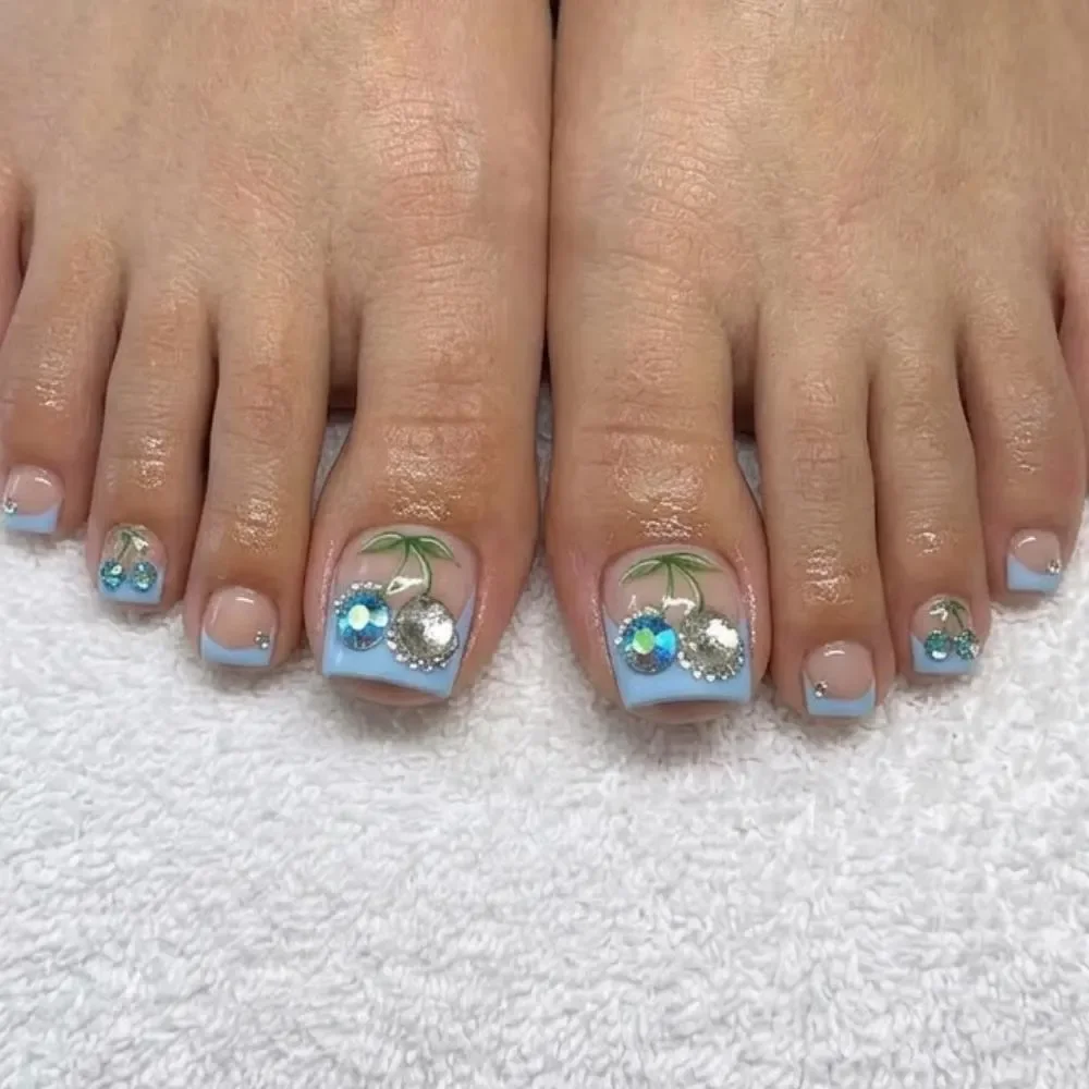 rhinestone cherry, nail art, press on nails, custom press on nails, fake nails, Nails Art, stained glass nails, gold press on nails, 3d press on nails, luxury press on nails, handmade press on nails
