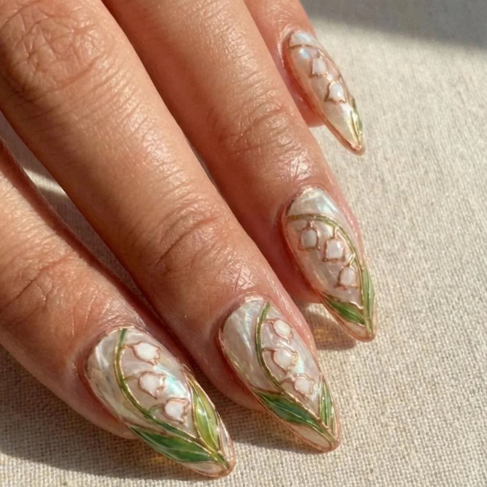 floral press ons, stained glass design, press on nails, custom press on nails, fake nails, Nails Art, stained glass nails, gold press on nails, 3d press on nails, luxury press on nails, handmade press on nails