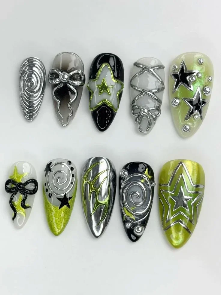 press on nails, custom press on nails, fake nails, Nails Art, stained glass nails, gold press on nails, 3d press on nails, luxury press on nails, handmade press on nails