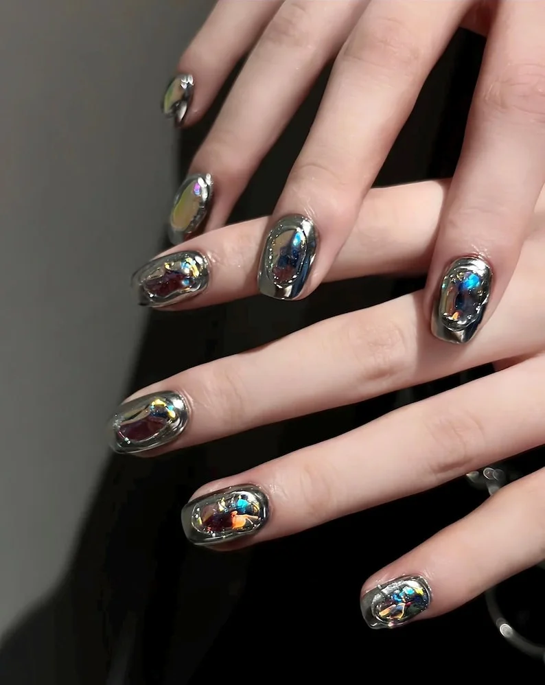 press on nails, custom press on nails, fake nails, Nails Art, stained glass nails, gold press on nails, 3d press on nails, luxury press on nails, handmade press on nails