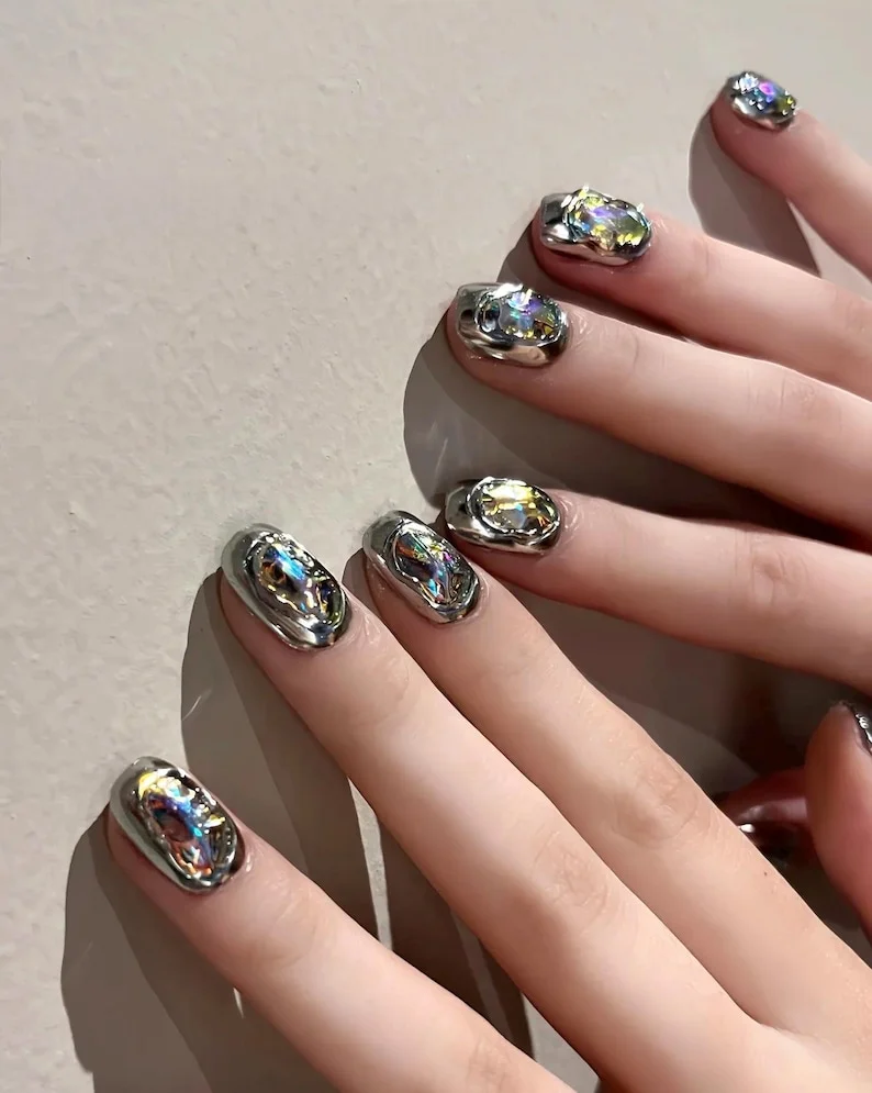 press on nails, custom press on nails, fake nails, Nails Art, stained glass nails, gold press on nails, 3d press on nails, luxury press on nails, handmade press on nails