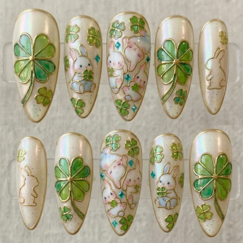 press on nails, custom press on nails, fake nails, Nails Art, stained glass nails, gold press on nails, 3d press on nails, luxury press on nails, handmade press on nails