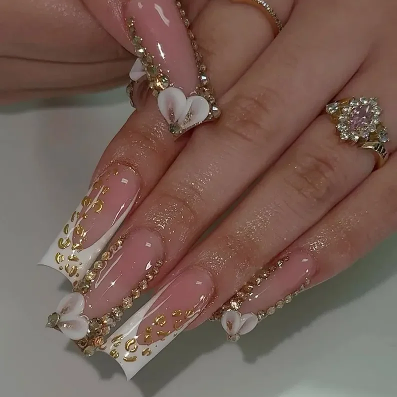 press on nails, custom press on nails, fake nails, Nails Art, stained glass nails, gold press on nails, 3d press on nails, luxury press on nails, handmade press on nails