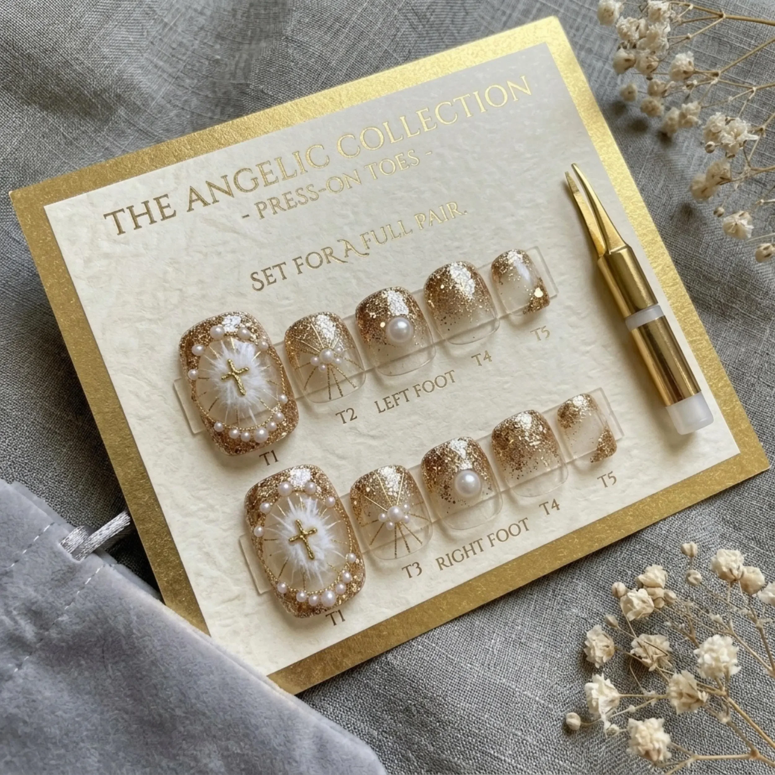 luxury 3D cross, angelic gold, press on nails, custom press on nails, fake nails, Nails Art, stained glass nails, gold press on nails, 3d press on nails, luxury press on nails, handmade press on nails