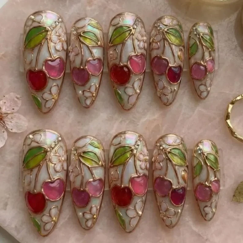 press on nails, custom press on nails, fake nails, Nails Art, stained glass nails, gold press on nails, 3d press on nails, luxury press on nails, handmade press on nails