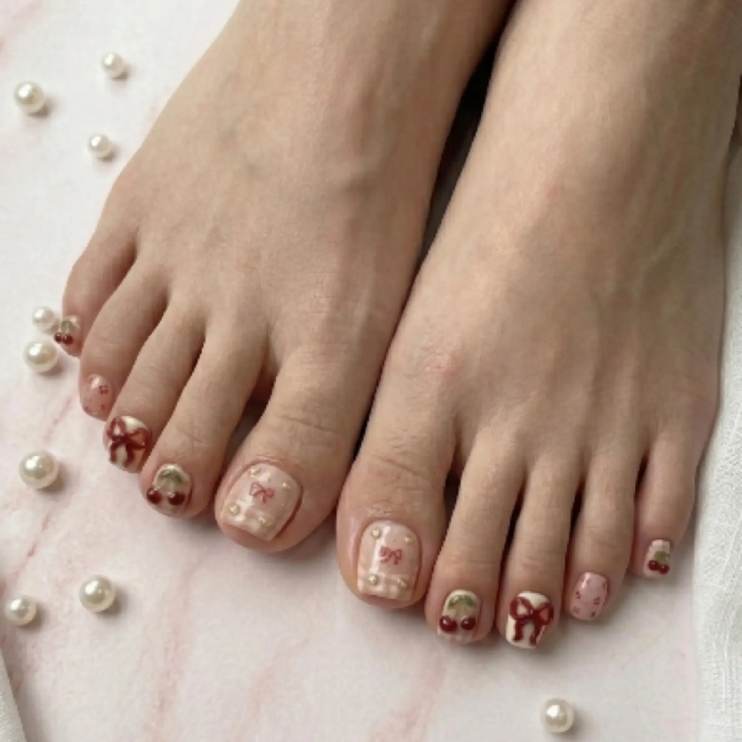 coquette red pink, press on pedicure, press on nails, custom press on nails, fake nails, Nails Art, stained glass nails, gold press on nails, 3d press on nails, luxury press on nails, handmade press on nails
