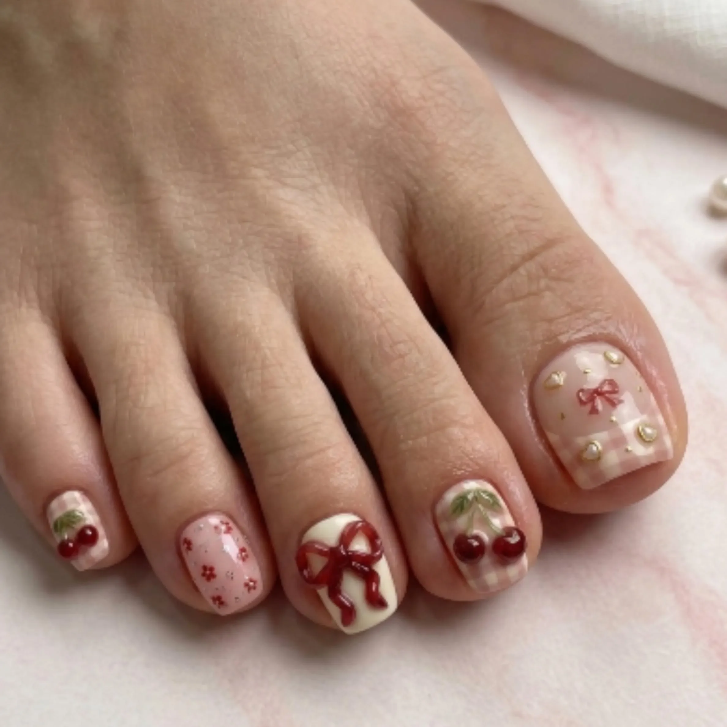 3D toe nails, gingham toe nails, press on nails, custom press on nails, fake nails, Nails Art, stained glass nails, gold press on nails, 3d press on nails, luxury press on nails, handmade press on nails