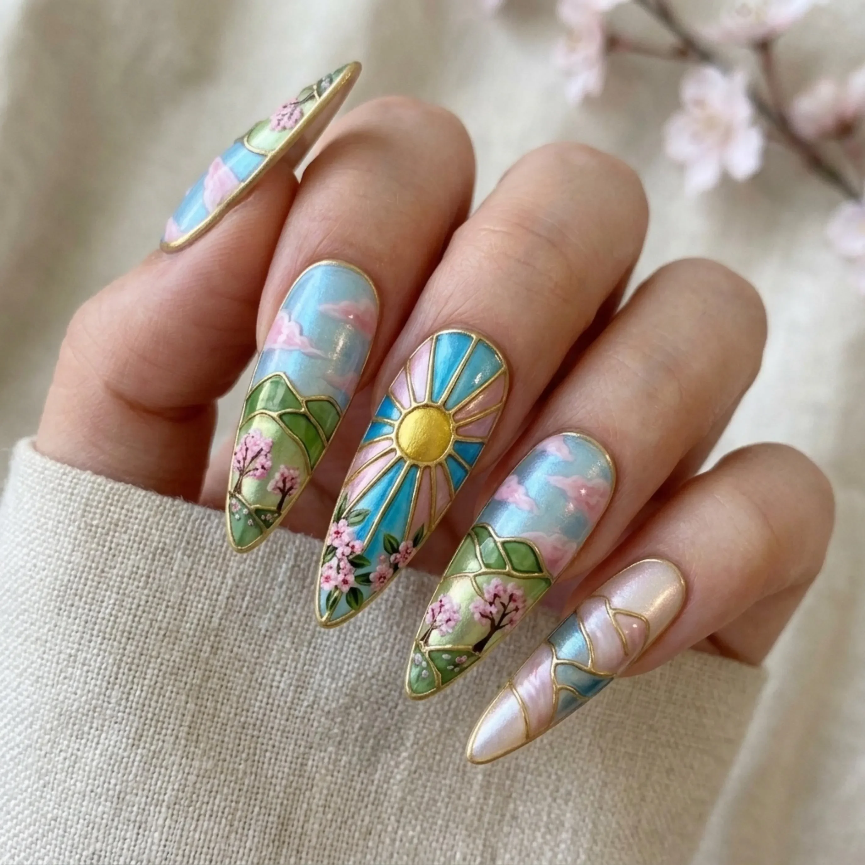 press on nails, custom press on nails, fake nails, Nails Art, stained glass nails, gold press on nails, 3d press on nails, luxury press on nails, handmade press on nails
