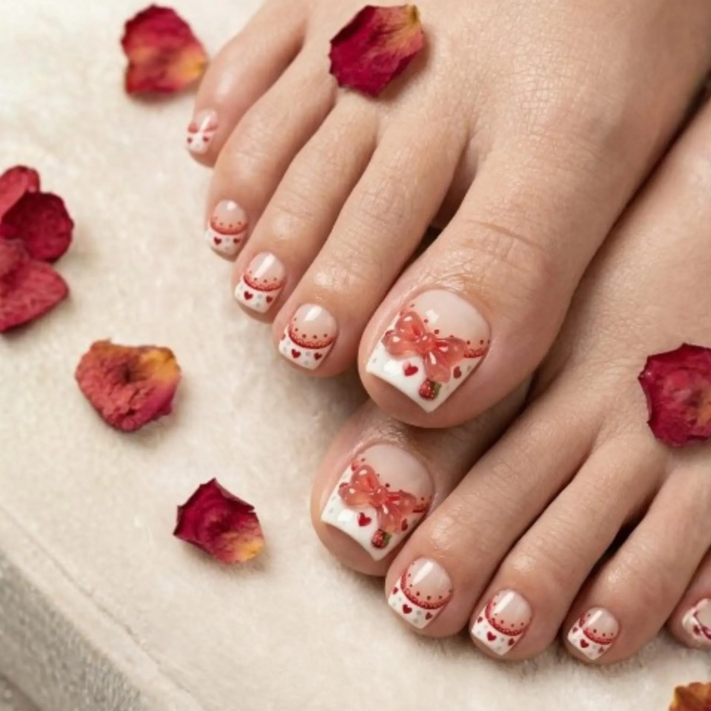 strawberry press on, press on toes, press on nails, custom press on nails, fake nails, Nails Art, stained glass nails, gold press on nails, 3d press on nails, luxury press on nails, handmade press on nails