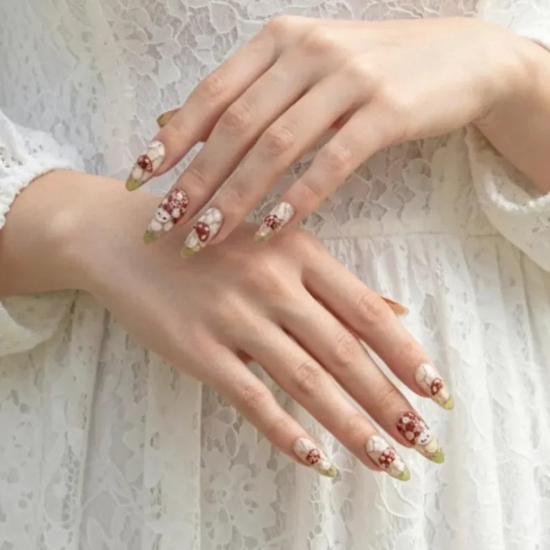 stained glass nails, 3D nail design, press on nails, custom press on nails, fake nails, Nails Art, gold press on nails, 3d press on nails, luxury press on nails, handmade press on nails