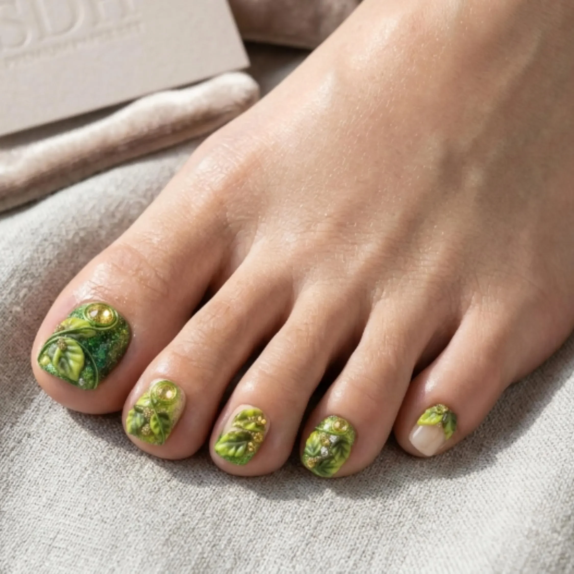 3D nature press ons, press on pedicure, press on nails, custom press on nails, fake nails, Nails Art, stained glass nails, gold press on nails, 3d press on nails, luxury press on nails, handmade press on nails