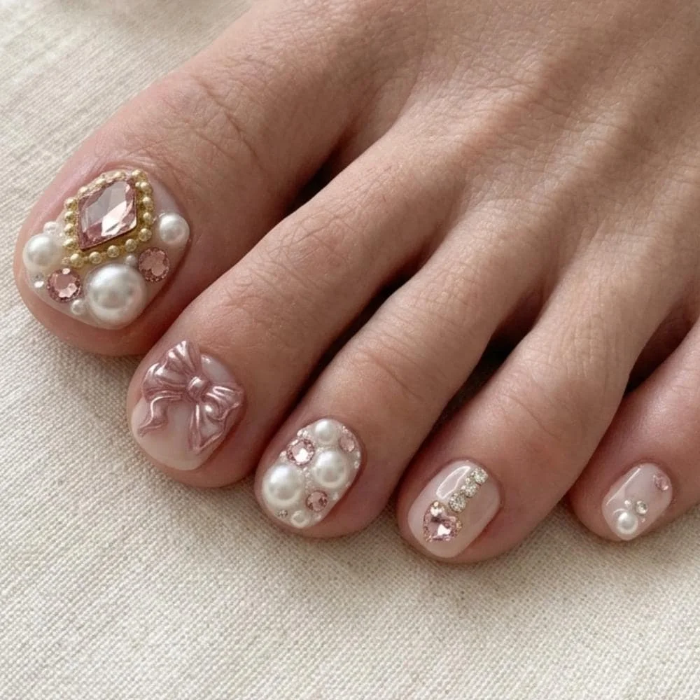 fake toenails, princesscore nails, press on nails, custom press on nails, fake nails, Nails Art, stained glass nails, gold press on nails, 3d press on nails, luxury press on nails, handmade press on nails