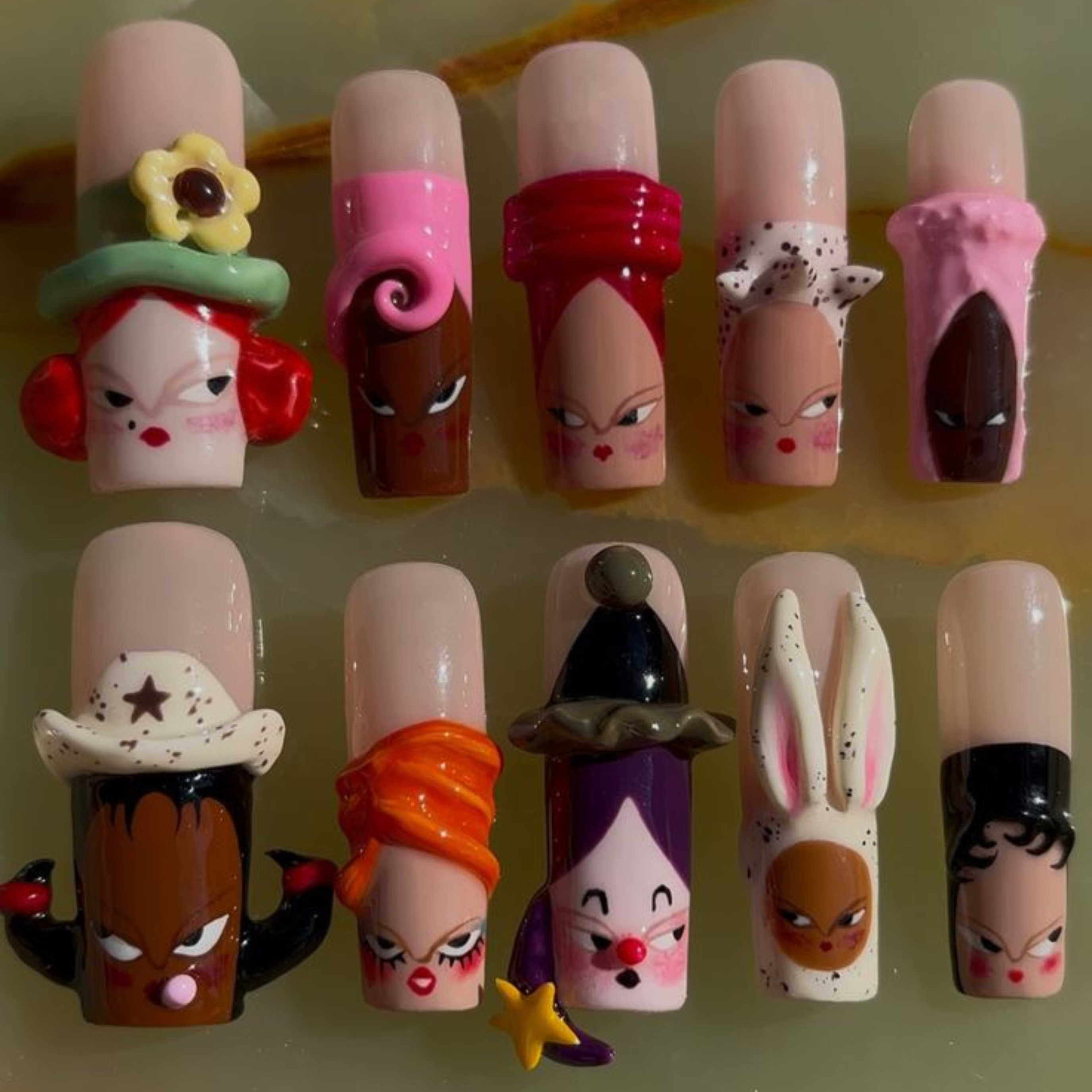 press on nails, custom press on nails, fake nails, Nails Art, stained glass nails, gold press on nails, 3d press on nails, luxury press on nails, handmade press on nails