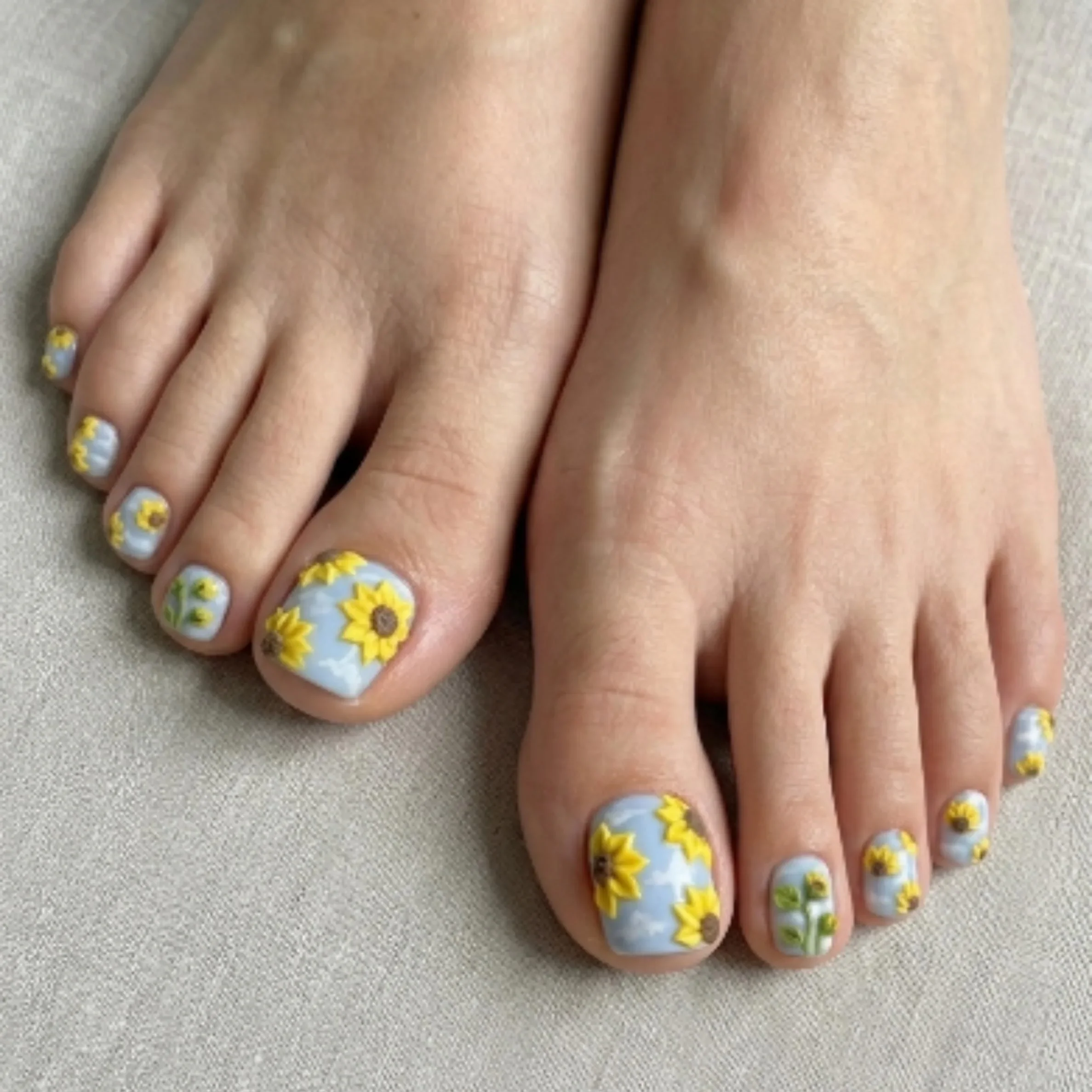 3D toe nails, sunflower design, press on nails, custom press on nails, fake nails, Nails Art, stained glass nails, gold press on nails, 3d press on nails, luxury press on nails, handmade press on nails